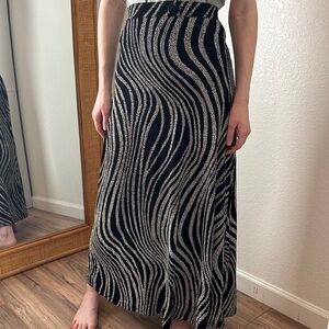 Whimsygoth Dark Feminine Vintage Skirt Size Large Art Deco Chic Capsule